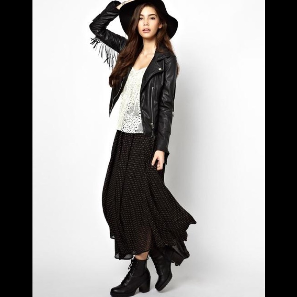 NWT Free People Boho Handkerchief Hem Maxi Skirt